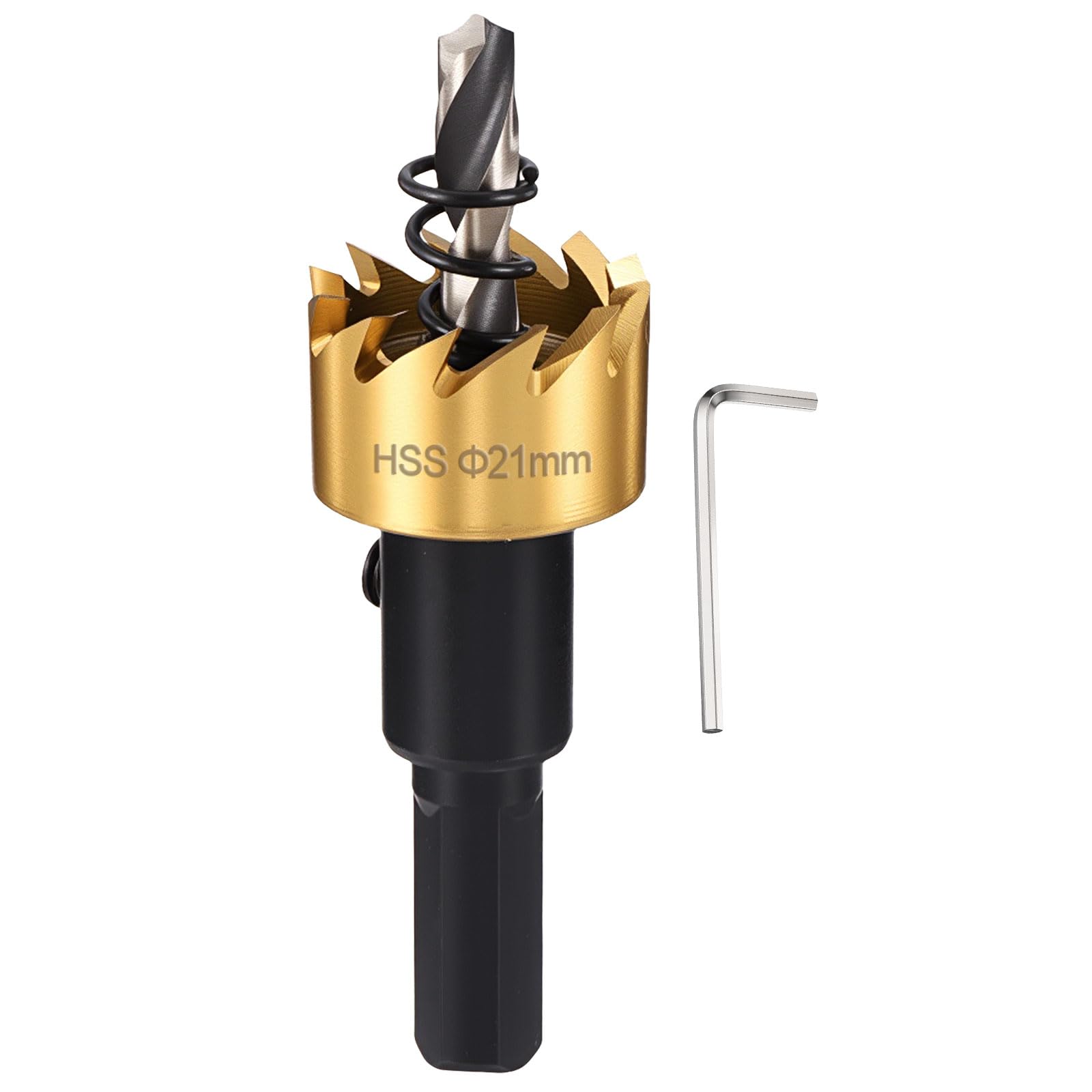 CoCud 13/16" 21mm Hole Saw 4241 High Speed Steel Hole Cutter Gold Tone