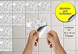  24 Fliesenaufkleber für Küche und Bad Mosaik Wandfliese Aufkleber für 10x10 cm Fliesen Fliesen-Aufkleber Folie Deko-Fliesenfolie für Küche u. Bad