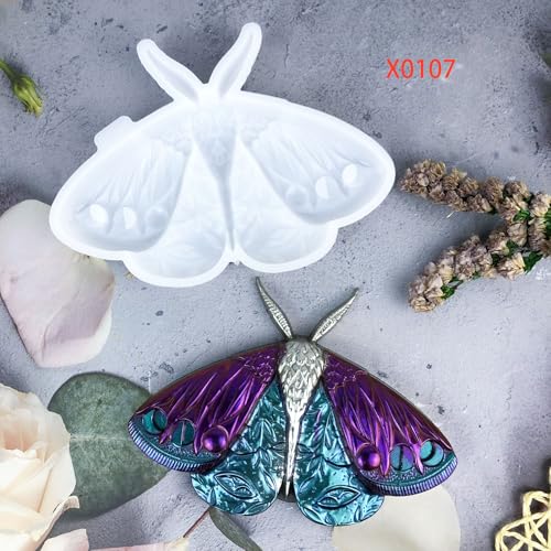 Moule silicone papillon de nuit à texture fine pour suspension murale - 8