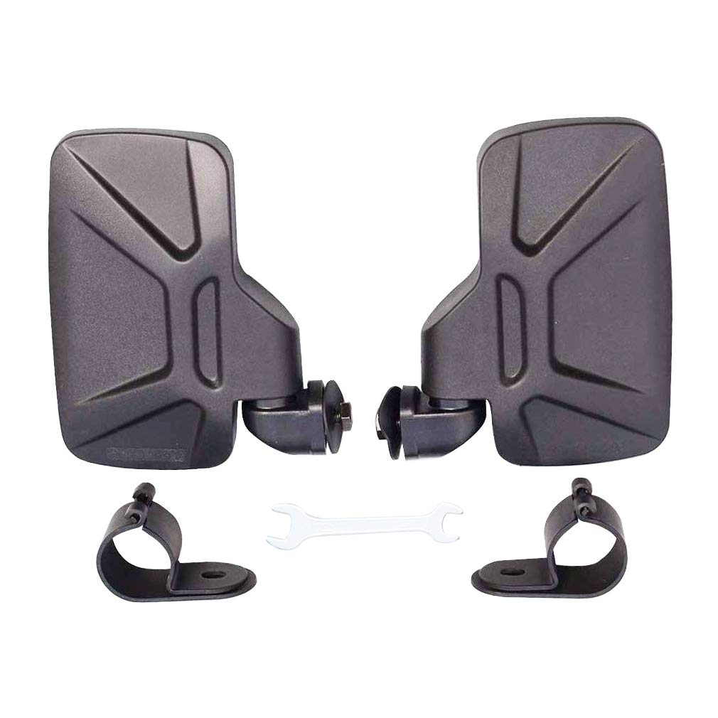 GOOFIT Paire Rétroviseurs Moto Guidon 44mm Universels - Noirs, Pour UTV Quad Rangers Motocross Offroad