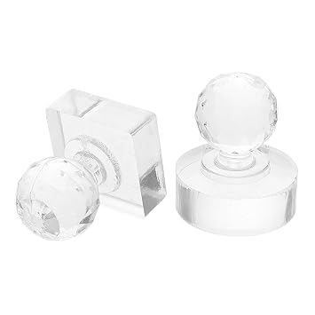 MERRYHAPY Eyeshadow Pressing Tool 2-Pack Compact Powder Makeup Repair Press for Eye Shadow Blush Highlighter Palettes 1.18 Inch Transparent Plastic