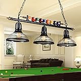 Pool Table Lights,Billiard Table Light,Farmhouse Chandelier,Industrial Loft 3 Head Iron Kitchen...