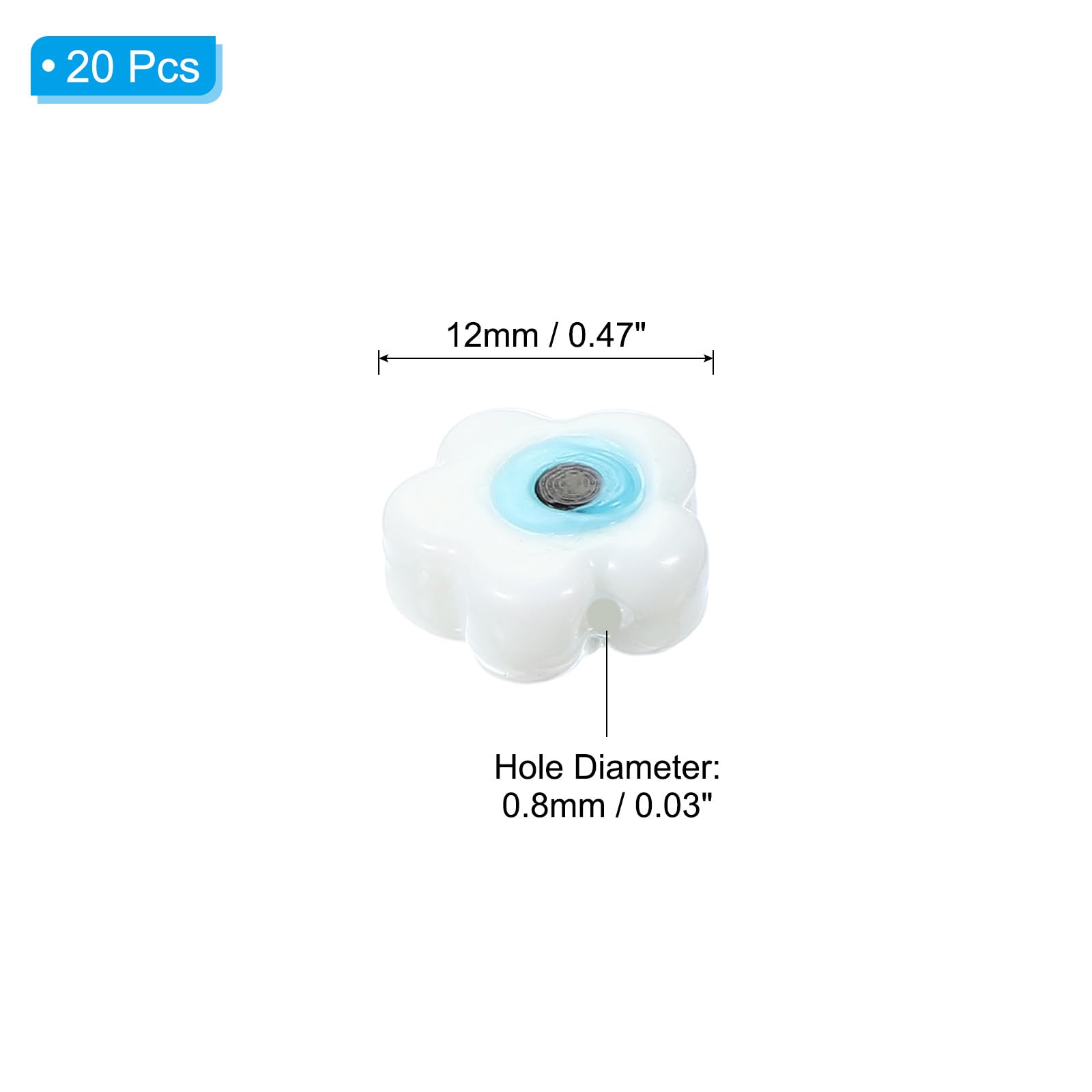PATIKIL 12mm Evil Eye Beads - Image 2