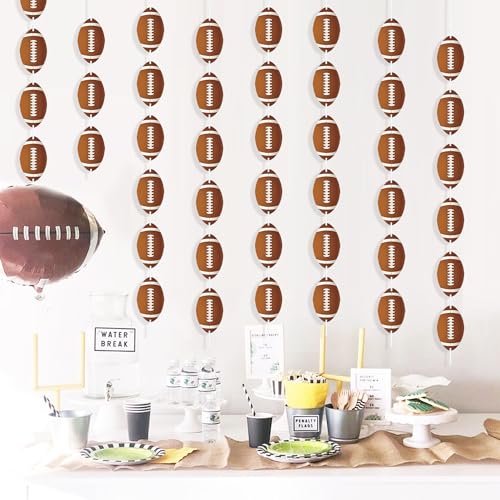 6 Pcs Football Garland Banner Football Party Decorations Football Cutouts Hanging Swirls for Birthday Party Supplies Assembled Sports Themed Home Classroom Party Decor Favors - Image 7