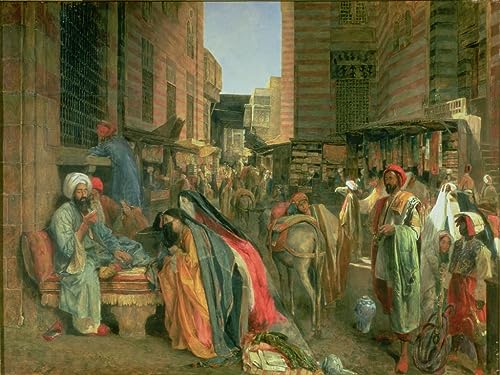 Affiche Toile la rue de la Ghooreyah par John Frederick Lewis Art Portrait Décoration Murale