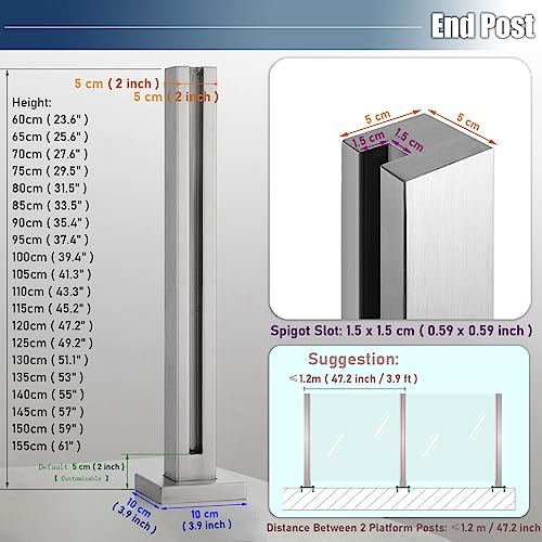 Garde-Corps pour escalier et balcon anti-chute avec poteaux solides - 5