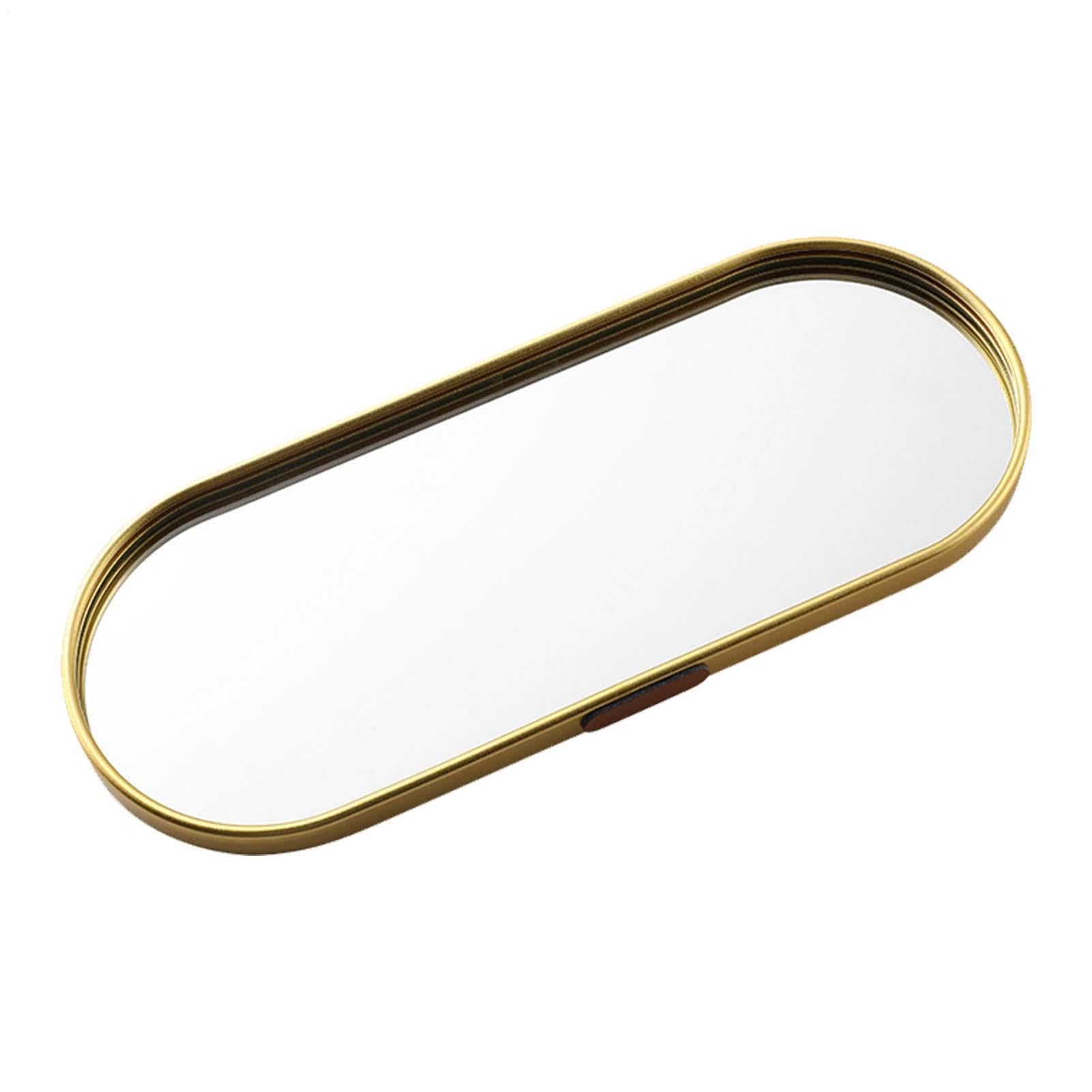 Raxove Gold Mirrored Vanity Tray Mesh - Vanity Tray | Countertop Organizer For Jewelry Candles Soap Towel And Decoration