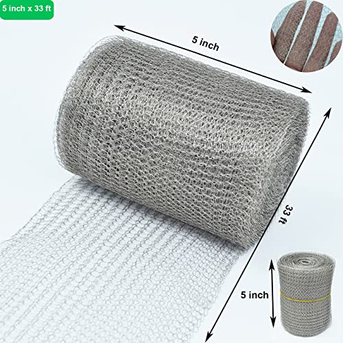 wire mesh for mice control 534 x 33ft stainless steel wool double layer rodent mesh barrier stainless steel mesh hole filler flexible stretchy for garden house and diy