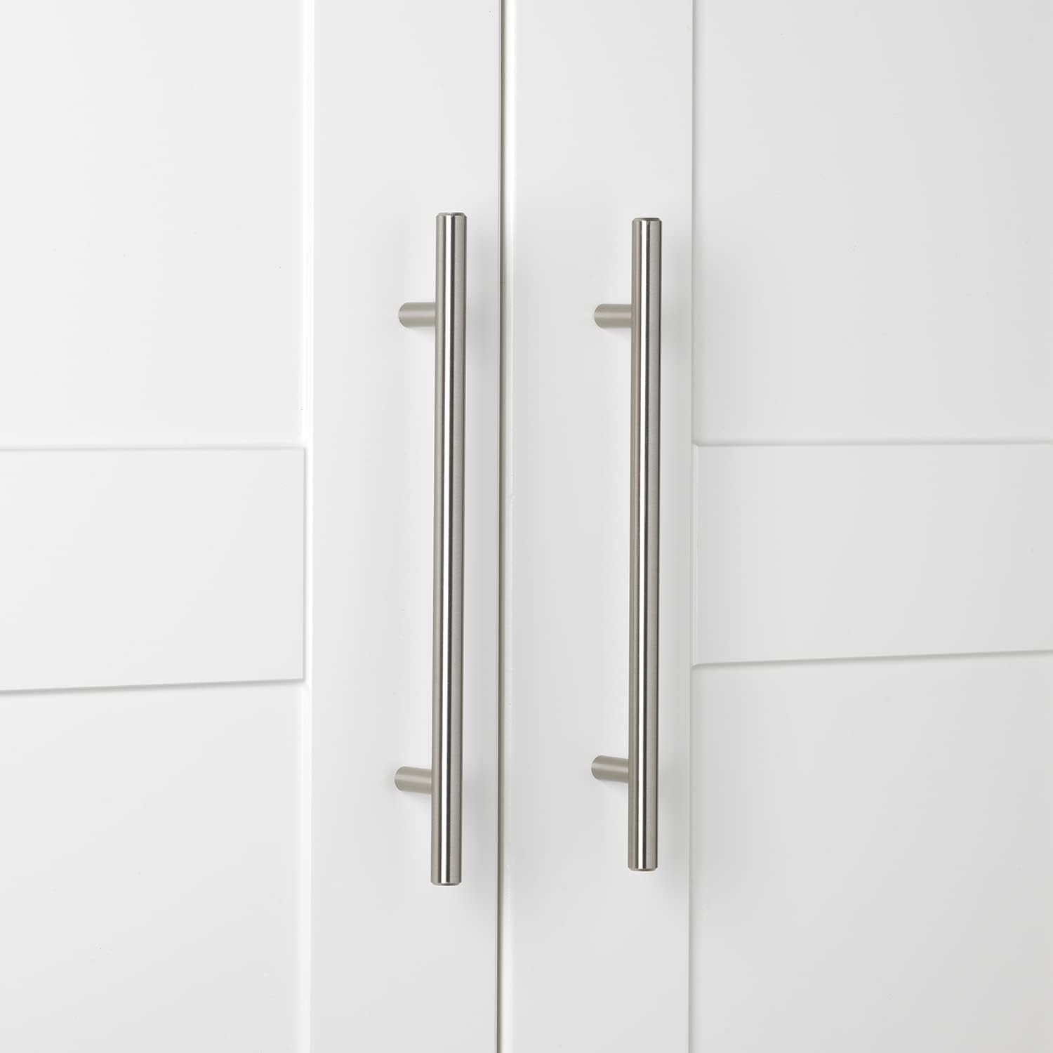 GlideRite Hardware 5003-160-SS-10 6.25 inch Cc Stainless Steel 8.625 inch Long Solid Handle bar Pulls 10 Pack