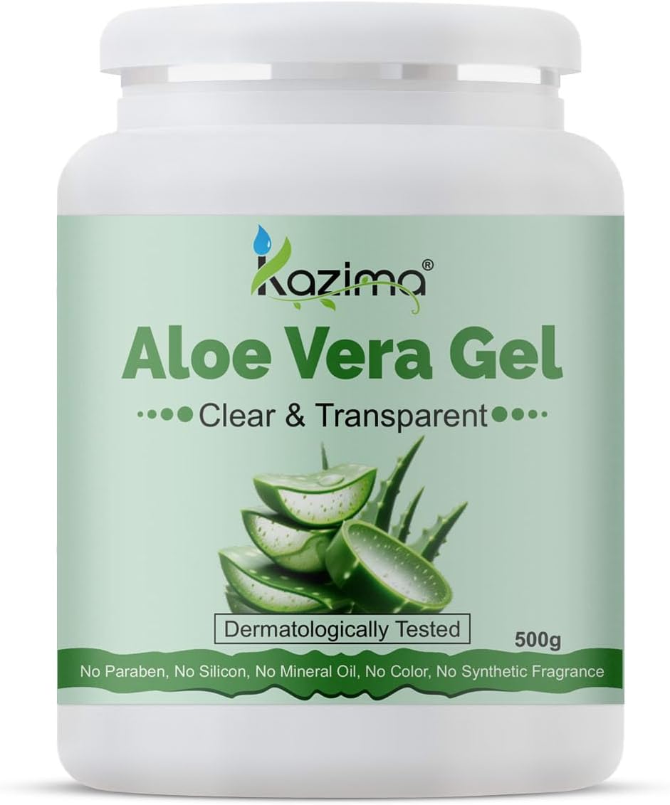 KAZIMA Pure Natural Aloe Vera Gel for Skin (500g)