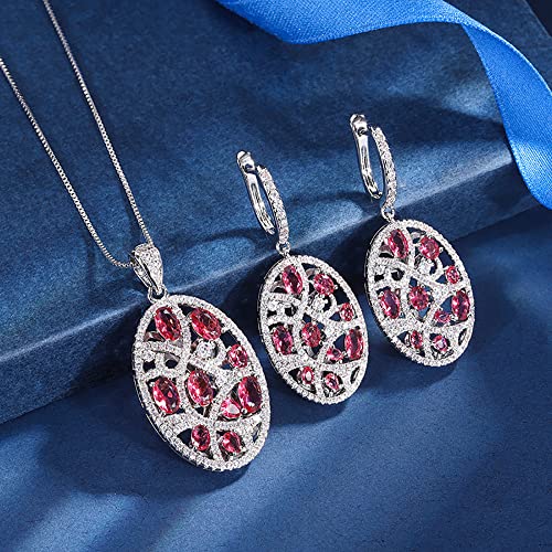 Rubis émeraude saphir pendentif boucles oreilles drop pour collection bijoux femme