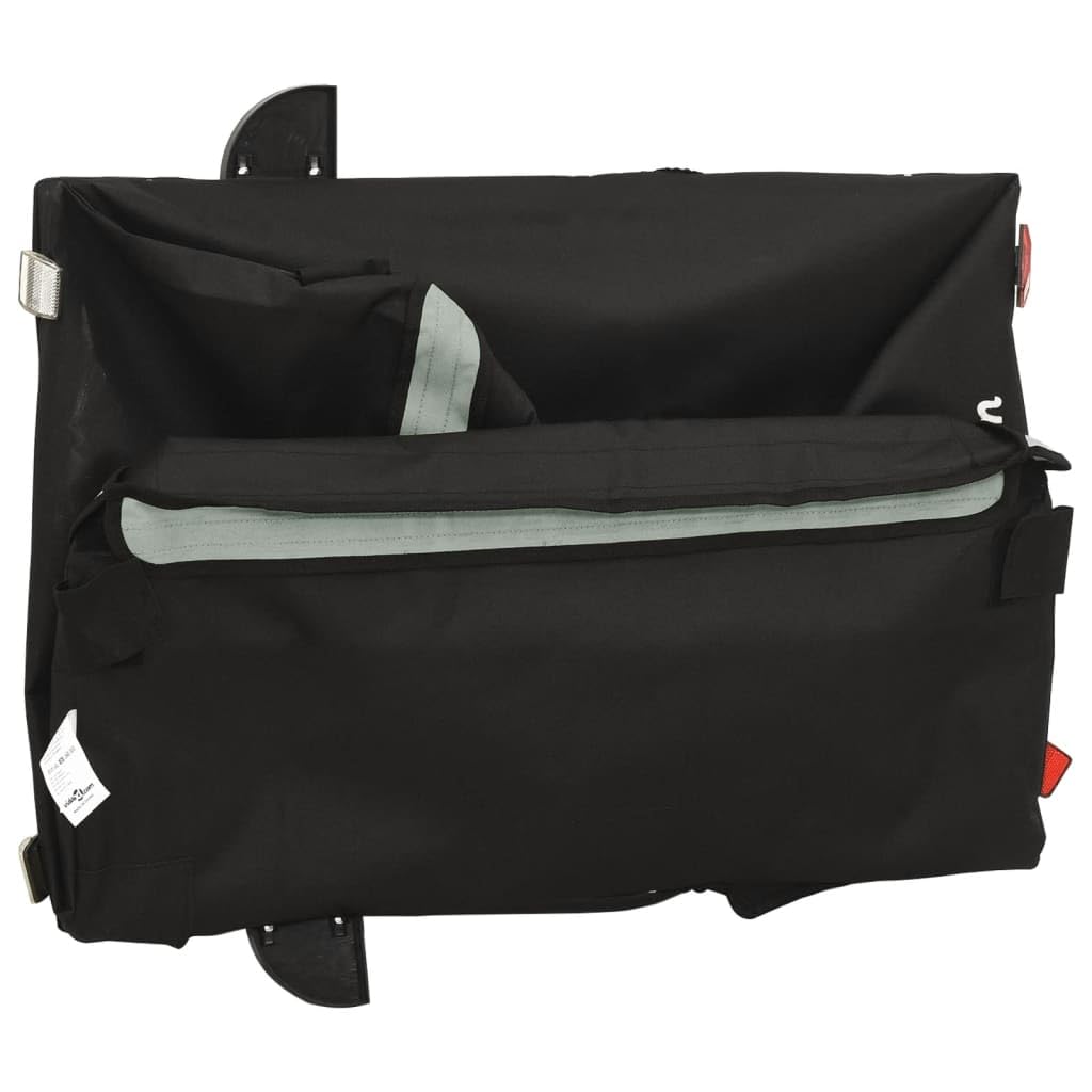 Fahrradanhänger Schwarz und Grau 45 kg Eisen, Fahrrad Anhänger, Lastenanhänger, Handwagen, Fahrrad-lastenanhänger, Lastenfahrrad - 94084