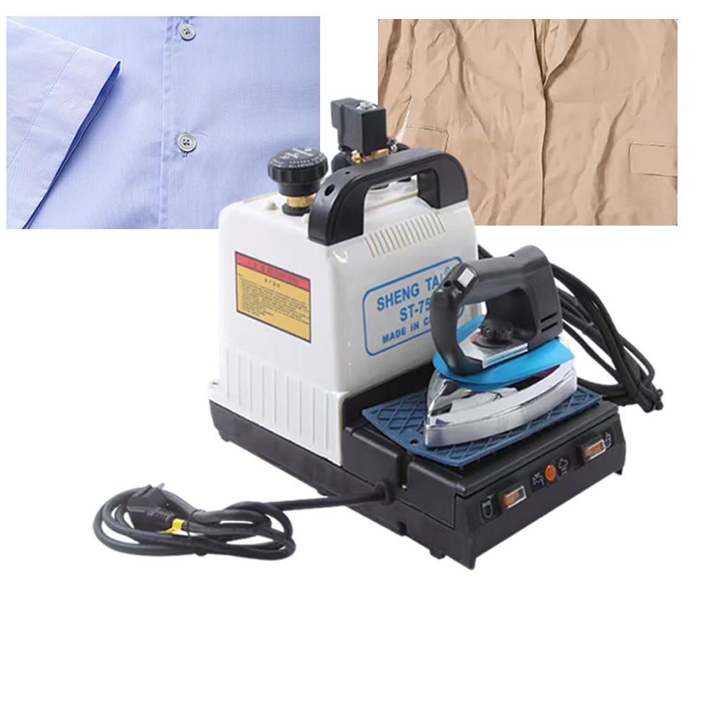 Plancha Vapor Industrial con Caldera,Planchado Profesional con Vapor Y Temperatura Ajustables,Depósito Agua 2 L,Ideal para Tiendas De Ropa Y Limpieza En Seco