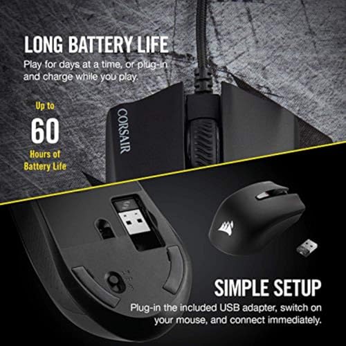 Corsair Harpoon Wireless RGB Lightweight FPS/MOBA Gaming Mouse – 10,000 DPI – 6 Programmable Buttons – Low-Latency Bluetooth – iCUE Compatible – PC, Mac, PS5, PS4, Xbox – Black - image 5