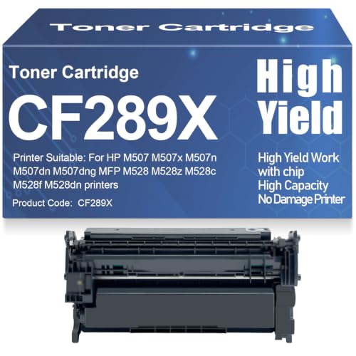 Toner CF289X pour imprimer vos dossiers volumineux sur HP M507dn au bureau