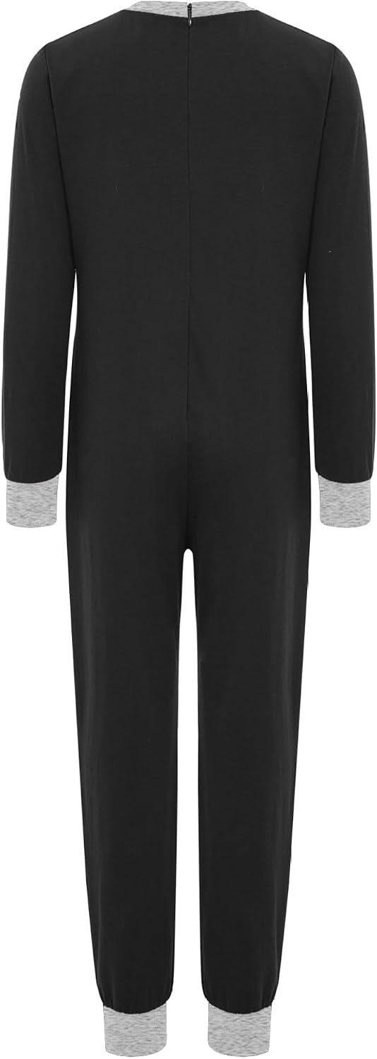 Boys Girls Adaptive Romper Zip Back Anti-Strip Jumpsuit Adaptive Clothing for Kids with Special Needs Black 16 Years