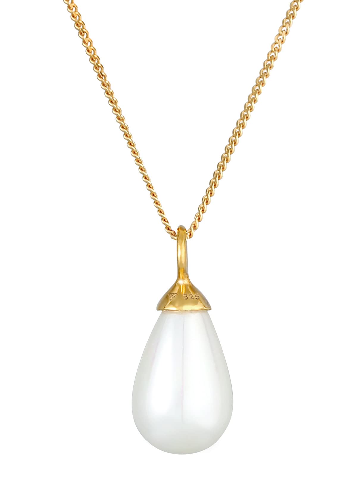 Nenalina Damen Halskette aus 925 Sterling Silber vergoldet – Goldene Kette
