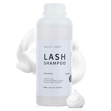 Arison Eyelash Eyelash Extension Shampoo 600ml / Eyelid Foaming Cleanser/Wash for Extensions and Natural Lashes/Paraben & Sulfate Free Safe Makeup & / Professional & Self Use unscented...
