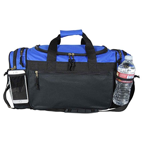 Dalix 20 Inch Sports Duffle Bag with Mesh and Valuables Pockets, Royal Blue