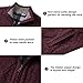 VtuAOL Men's Cardigan Sweater Warm Soft Knit Full Zip Sweater Outdoor Coat for Men Wine Red US XL