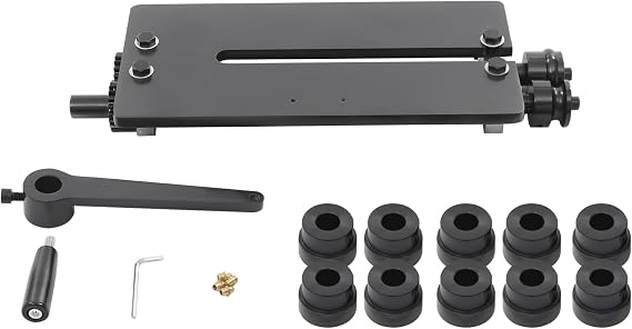 YIYIBYUS Sheet Metal Bender Bead Roller Machine, Bending Machine Manual Bead Roller Tool Kit Heavy Duty 12inch Gear Drive Bench 6 Dies Set for Vehicle Floor Pans Automotive Industry