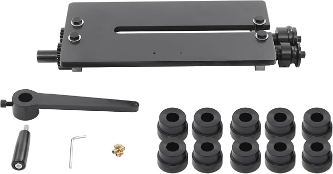 YIYIBYUS Sheet Metal Bender Bead Roller Machine, Bending Machine Manual Bead Roller Tool Kit Heavy Duty 12inch Gear Drive Bench 6 Dies Set for Vehicle Floor Pans Automotive Industry