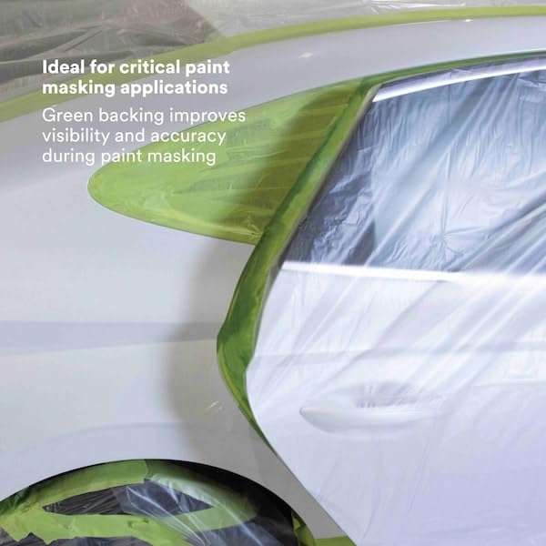 Image of 3M High Performance Green Masking Tape 401+, 36 mm x 55 m 6.7 mil, 16 Roll /Case