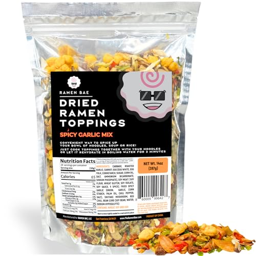 The Ramen Bae - Kimchi Mix, Dried Ramen Toppings - Ramen Toppers - 12oz