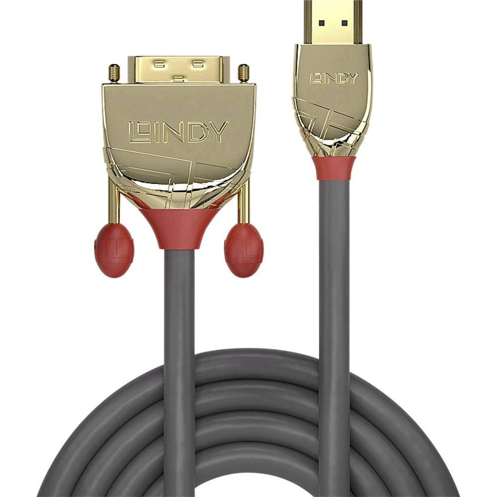 LINDY 36194 1 m kabel HDMI do DVI, Gold Line