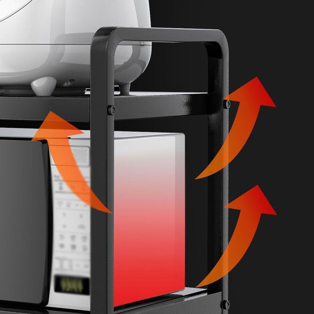 CHICKEN Pot and Pan Organizer Kitchen Storage Rack Retractable Storage Oven Microwave Storage Rack Suitable for Home Kitchens Kitchen Organizers and Storage(Color:B)