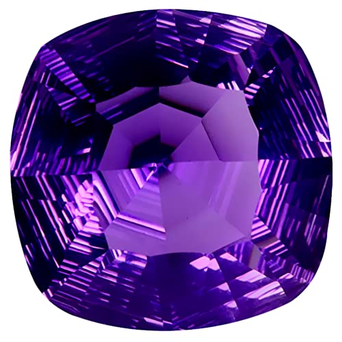 Améthyste violette de 18.59 carats taille coussin 17x17mm pour bijou