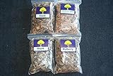 J.C.'s Smoking Wood Chips - Variety 4 Pk - 65 Cu Inch Quart Bags of Apple, Wild Black Cherry, Maple & Mulberry