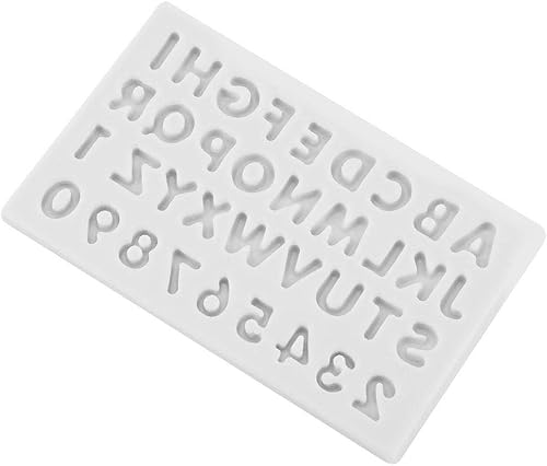 Miniatura 9 de Moldes de fabricación de formas de letras de silicona para pastel de caramelo fondant de chocolate herramienta de decoración (gris)