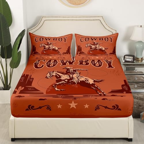 Parure de lit enfant douce et résistante pour lit simple avec drap-housse imprimé cheval - 4