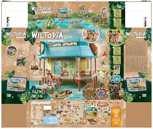 Playmobil 71007 Centre de Soins pour Animaux- Wiltopia - Animaux Nature, Multicolore, Taille Unique