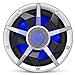 Clarion CM2513WL 10-inch Marine Subwoofer 250W RMS Power handling Dual 2 ohm Voice coils Built-in RGB Illumination Includes Black & Silver Grilles
