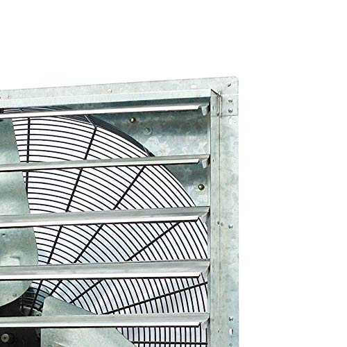 Image of Iliving - 36 inch Wall Mounted Shutter Exhaust Fan - Automatic Shutter - Single Speed - Vent Fan For Home Attic, Shed, or Garage Ventilation, 6128 CFM, 9000 SQF Coverage Area, Silver (ILG8SF36S)