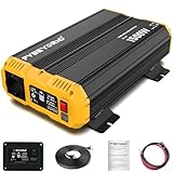 inversor 12v 220v 1500w onda pura [ Múltiples protecciones ] Esta forma de onda incluye seis capas de protección: protección contra polaridad inversa, subtensión, sobretensión, sobrecarga, sobrecalentamiento y cortocircuito. En caso de emergencia, el adaptador se conectará automáticamente a la fuente de alimentación para garantizar la máxima seguridad.