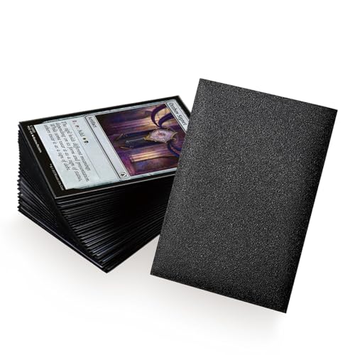 YMluky 100 PS Black Trading Cards Sleeve,Soft Plastic Sleeves for Cards Fit for Baseball, Yugioh, Magic, TCG, Sport, Prevent Card Bending, Scratching, Waterproof, Dustproof