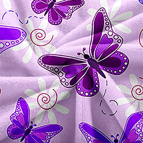 Couverture papillon violette pour des soirées cocooning chaleureuses