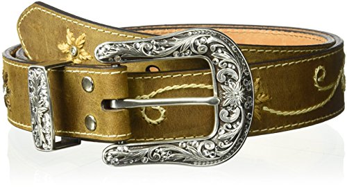 Nocona Belt Co. Women's Floral Stitched Leather - N3447044 Medium