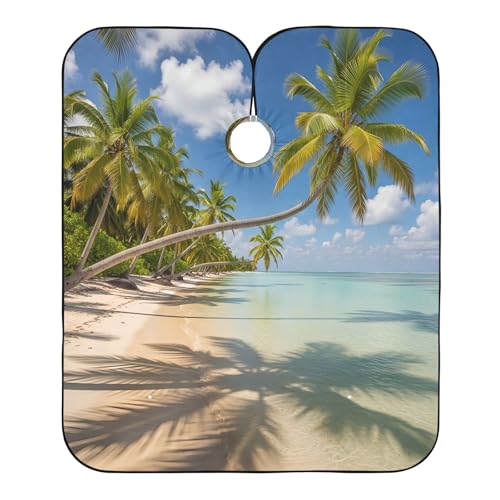 Capa de Barbería Impermeable Kigai Tropical Beach para Hombres miniatura 2