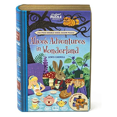 Professor PUZZLE Alice in Wonderland Jigsaw Puzzle - 252 Piece Double-Sided Jigsaw Cover