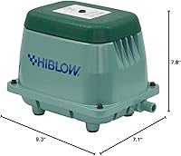 Vista 3 de HIBLOW Aireador de estanque HP-60/Bomba de aire lineal séptica