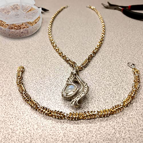 image for GMMA 1400 Pcs stainless steel jump rings for jewelry making 4mm 6mm 5m