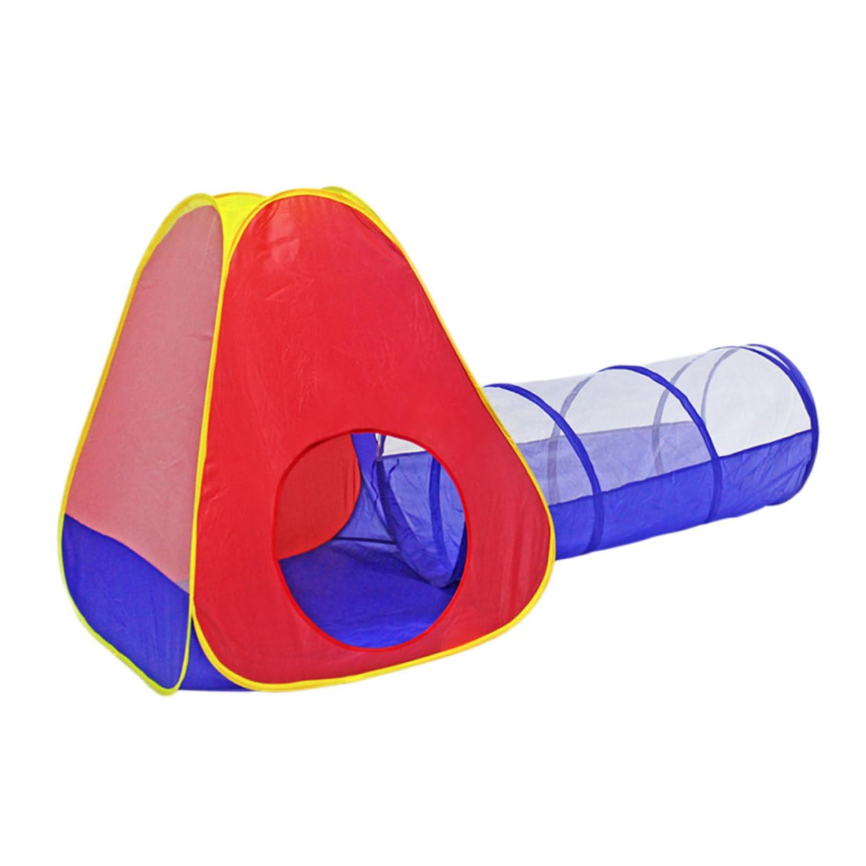 Milisten Gioco per Bambini Tunnel Colorato Pieghevole in Poliestere 2 Pezzi per Uso Interno Divertente e Multiuso per Gioco Quotidiano