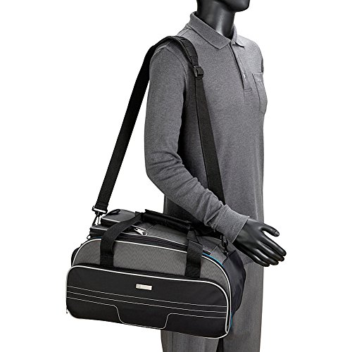 ONboard Underseat Carry On Duffel Bag with Anti Theft RFID Blocking Protection, Padded, Black, One Size