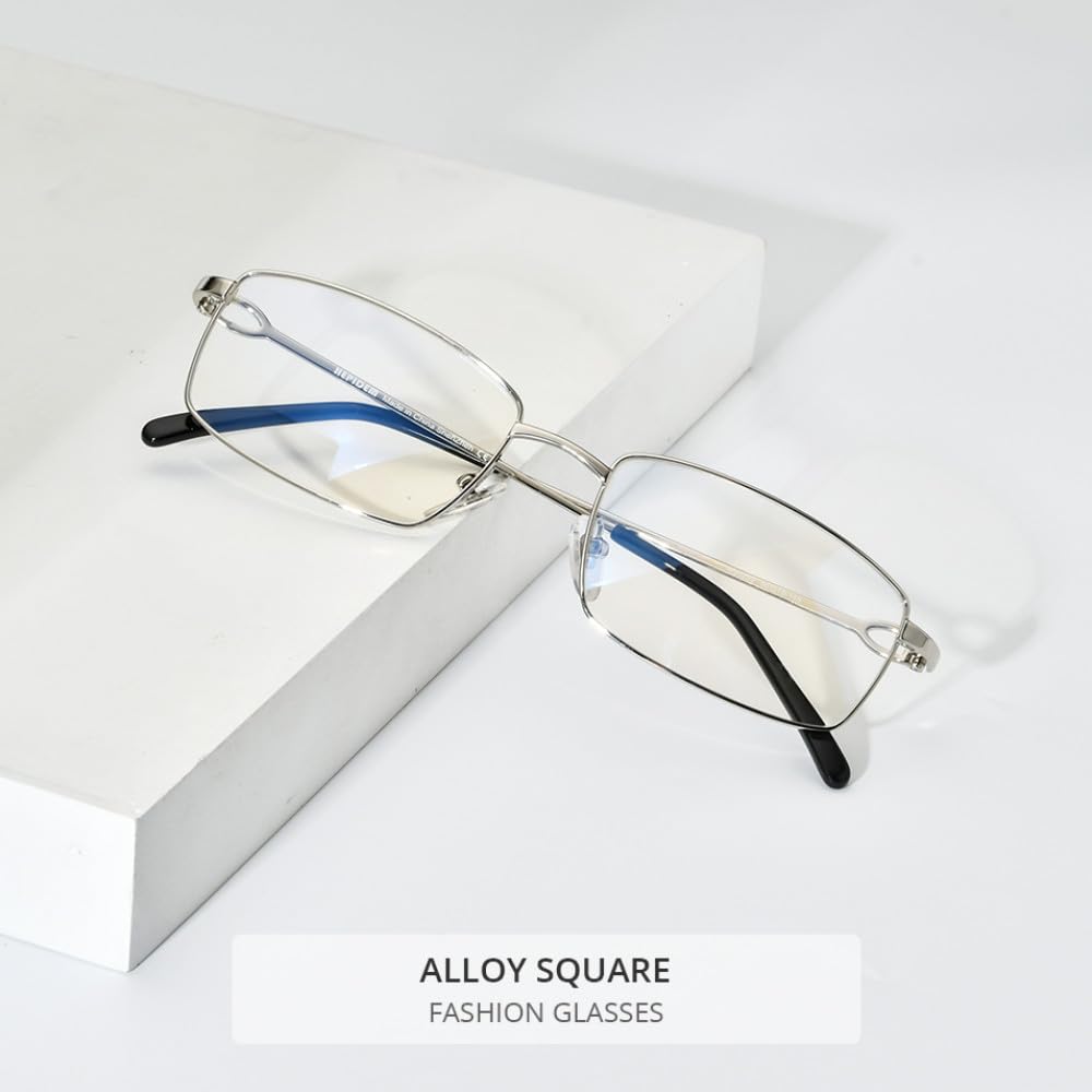 MUTYNE Montura de gafas de aleación para hombre, anteojos cuadrados Retro Vintage, gafas