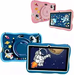 Tablet A15 Infantil Android 64GB 4GB RAM + Caneta Touch Kids Tema Astronauta Educativo