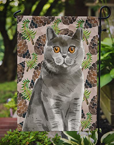 Drapeau de jardin British Shorthair petit pavillon multicolore